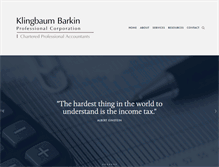 Tablet Screenshot of klingbaumbarkin.com